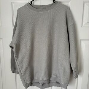 Aerie crewneck grey ribbed